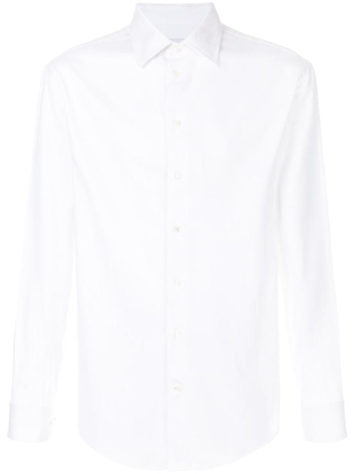 Armani Collezioni Stretch Slim Dress Shirt - White
