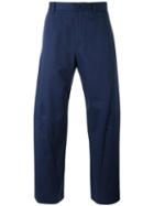 Kenzo Straight-leg Trousers, Men's, Size: 46, Blue, Cotton