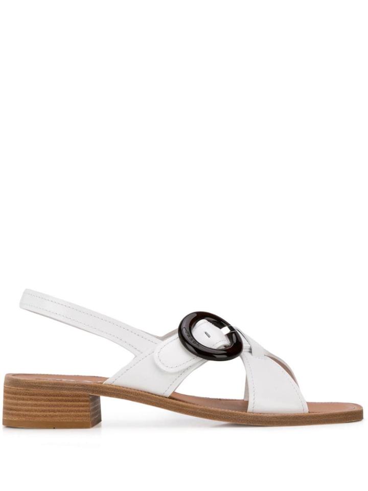 Prada Crossover Sandals - White
