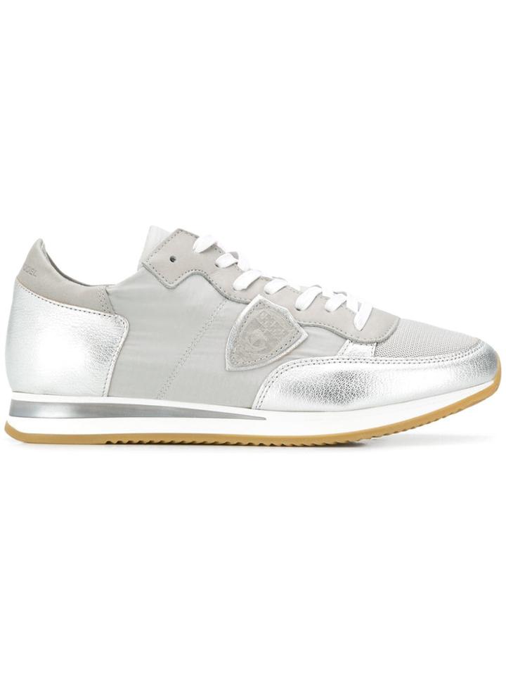 Philippe Model Tropez Metallic Sneaker - Silver