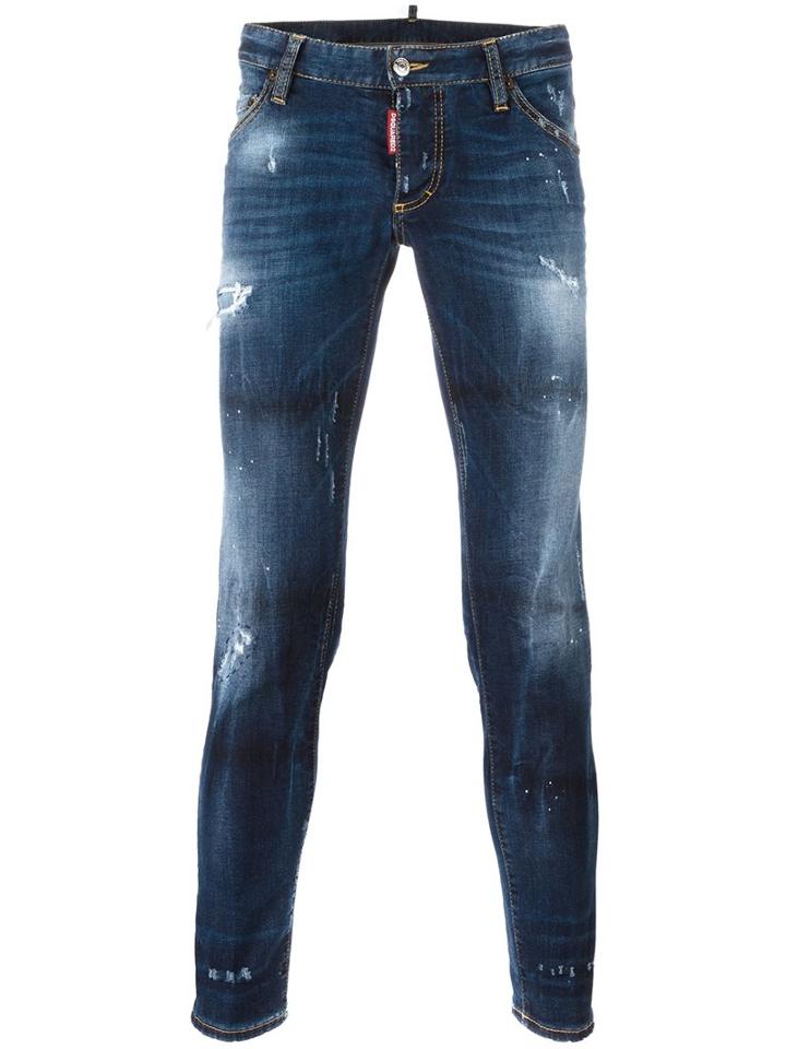 Dsquared2 'crotch Packo' Jeans, Men's, Size: 46, Blue, Cotton/spandex/elastane