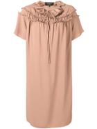Rochas Ruffle Shift Dress - Neutrals