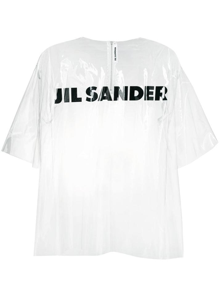 Jil Sander Logo Transparent T-shirt - White