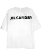 Jil Sander Logo Transparent T-shirt - White