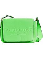 Burberry Small Logo Embossed Messenger Bag - Green