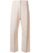 Jacquemus High Waisted Creased Trousers - Nude & Neutrals