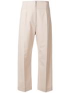 Jacquemus High Waisted Creased Trousers - Nude & Neutrals