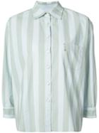 L'equip - Striped Shirt - Women - Cotton - Xs, Green, Cotton