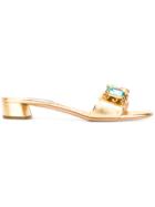 Casadei Crystal Embellished Daytime Mules - Multicolour