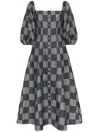 Mara Hoffman Mhoff Marlow Drs Offshdr Midi - Blue
