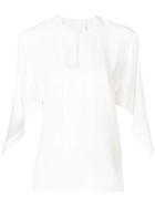 Chloé Draped Sleeve Top - White