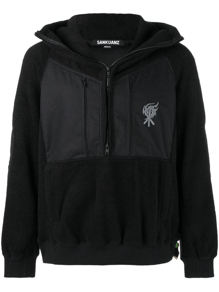 Sankuanz Half-zipped Hoodie - Black
