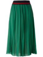 Erika Cavallini Pleated Skirt, Women's, Size: 38, Green, Polyester