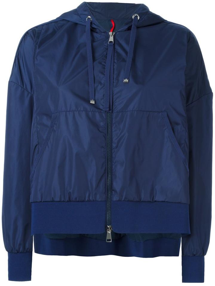 Moncler Comte Cropped Jacket, Women's, Size: 2, Blue, Polyamide/nylon