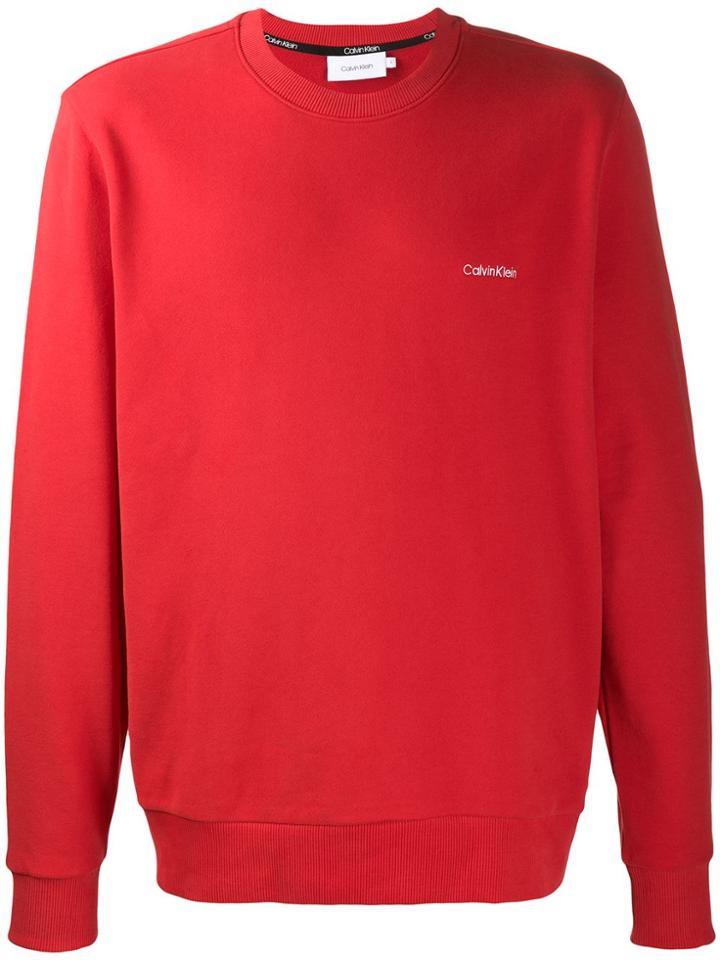 Calvin Klein Chest Logo Sweatshirt - Red