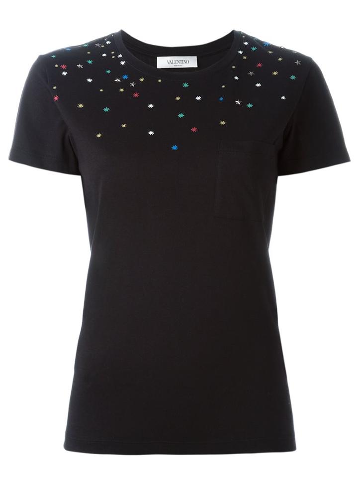 Valentino 'cherry Tree' T-shirt, Women's, Size: Small, Black, Cotton