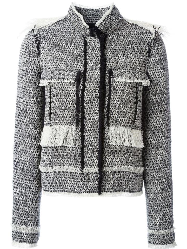 Lanvin Tweed Jacket, Women's, Size: 36, Black, Silk/cotton/acrylic/polyamide