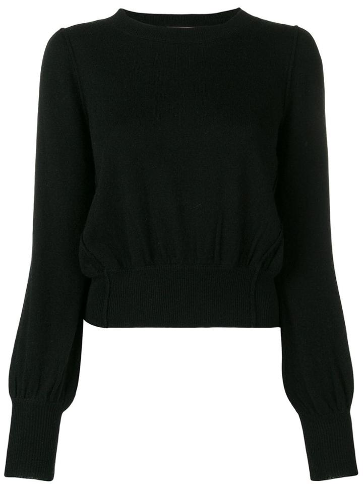 Twin-set Fitted Cuffs Jumper - Black