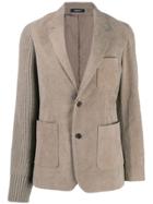 Undercover Corduroy And Knitted Blazer - Neutrals
