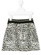 Roberto Cavalli Kids - Leopard Print Mini Skirt - Kids - Cotton/spandex/elastane - 8 Yrs, Black