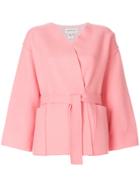 Lamberto Losani Belted Jacket - Pink & Purple