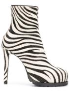 Sacai Contrast Print Ankle Boots - Nude & Neutrals