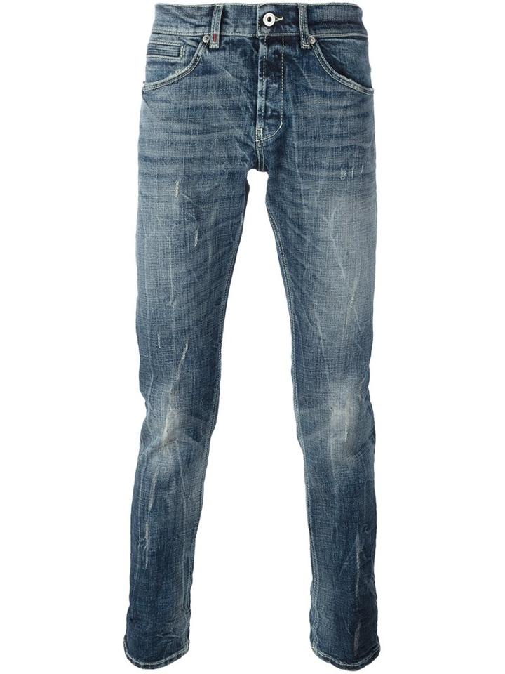 Dondup 'george' Skinny Jeans, Men's, Size: 31, Blue, Cotton/spandex/elastane