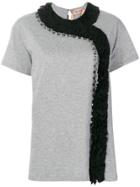 No21 Ruffle Panel T-shirt - Grey
