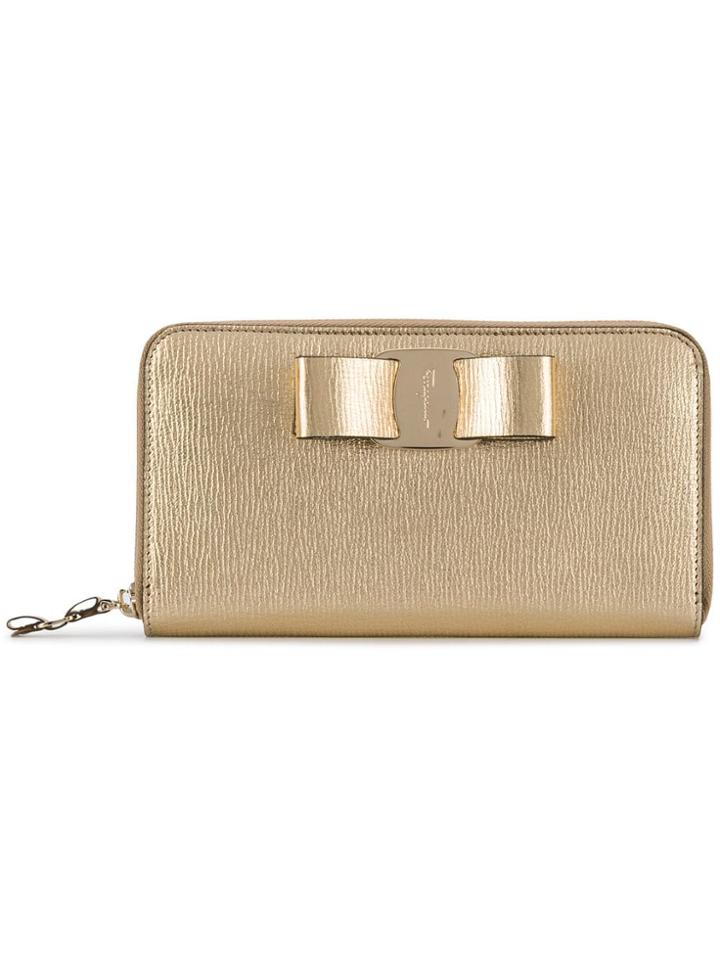 Salvatore Ferragamo Vara Bow Wallet - Gold