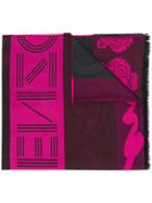 Kenzo Frayed Tiger Scarf - Pink