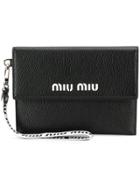 Miu Miu Logo Envelope Wallet - Black