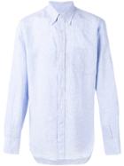 Canali - Plain Shirt - Men - Linen/flax - Xxl, Blue, Linen/flax