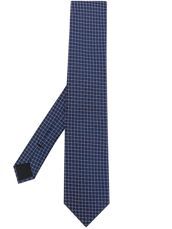 Boss Hugo Boss Check Tie - Blue