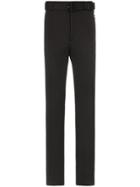 Prada Belted Straight Leg Trousers - Black