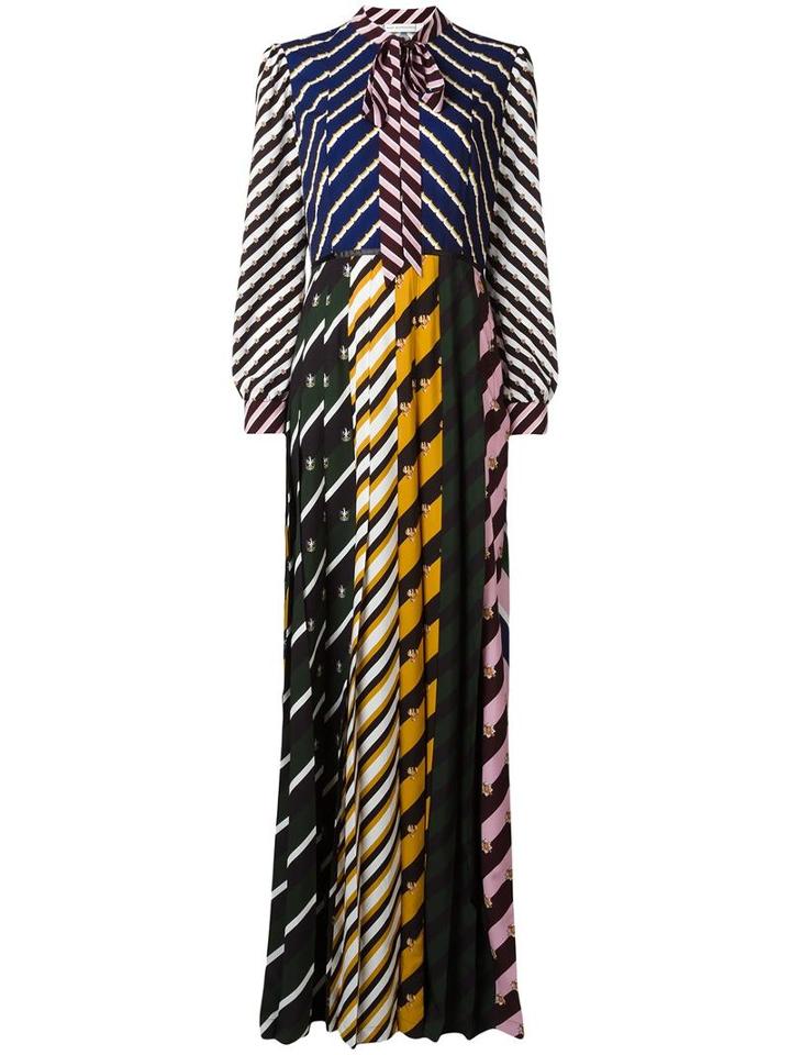 Mary Katrantzou Duritz Ties Dress, Women's, Size: 12, Blue, Polyester