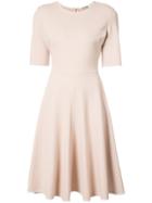 Jil Sander Contrast Piped Trim Midi Dress - Nude & Neutrals