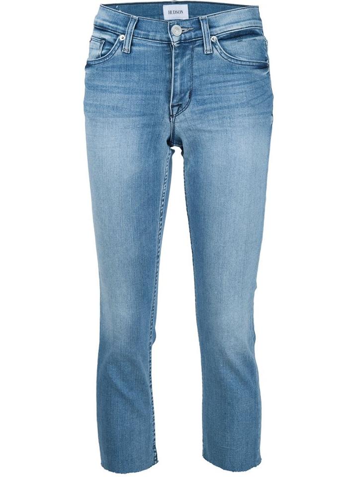 Hudson Fallon Cropped Jeans, Women's, Size: 26, Blue, Cotton/polyester/spandex/elastane
