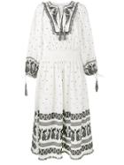 Zimmermann Embroidered Long Sleeve Dress - White