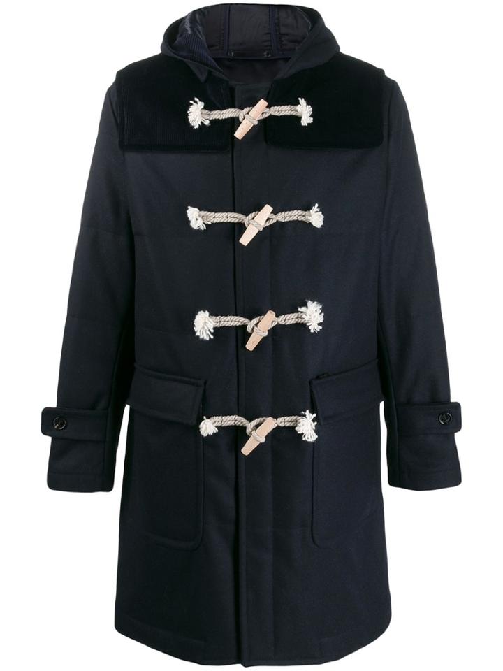 Paltò Hooded Duffle Coat - Blue