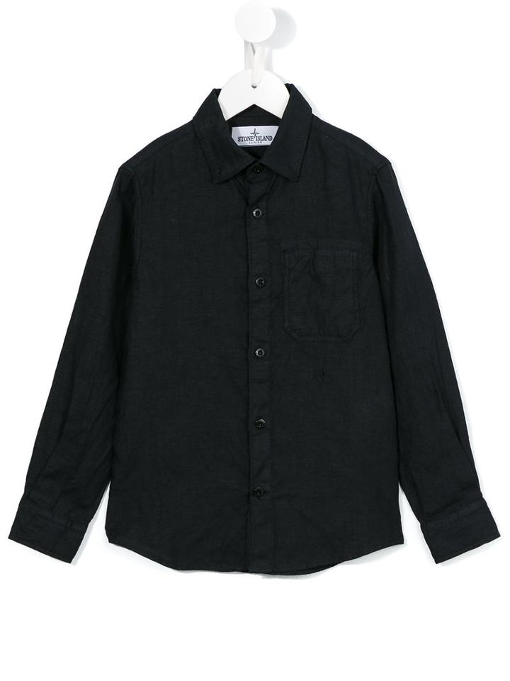 Stone Island Kids Classic Shirt, Boy's, Size: 6 Yrs, Black
