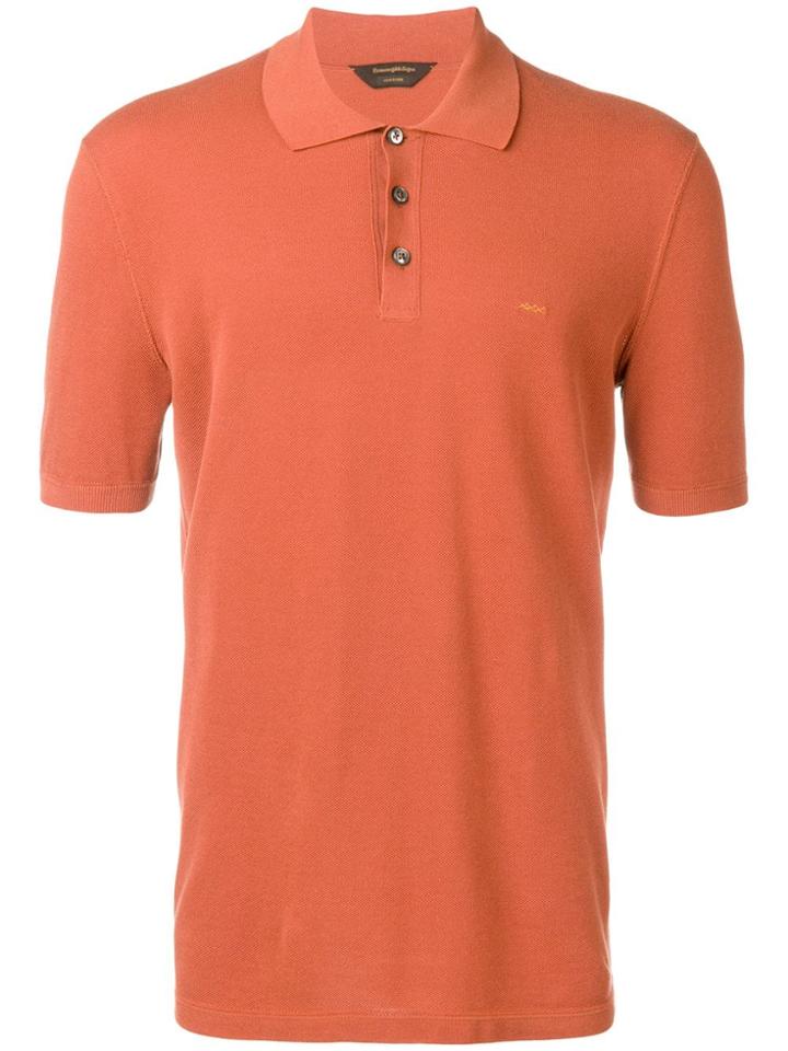 Ermenegildo Zegna Xxx Short-sleeve Polo Top - Orange