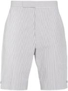 Thom Browne Striped Linen Shorts - Grey