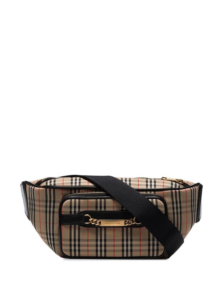 Burberry Joey Check Crossbody Bag - Black