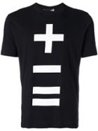 Love Moschino - '+-=' Branded T-shirt - Men - Cotton - L, Black, Cotton