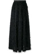 Brunello Cucinelli - Fringed Maxi Skirt - Women - Polyamide/polyester/viscose/metallized Polyester - 40, Black, Polyamide/polyester/viscose/metallized Polyester