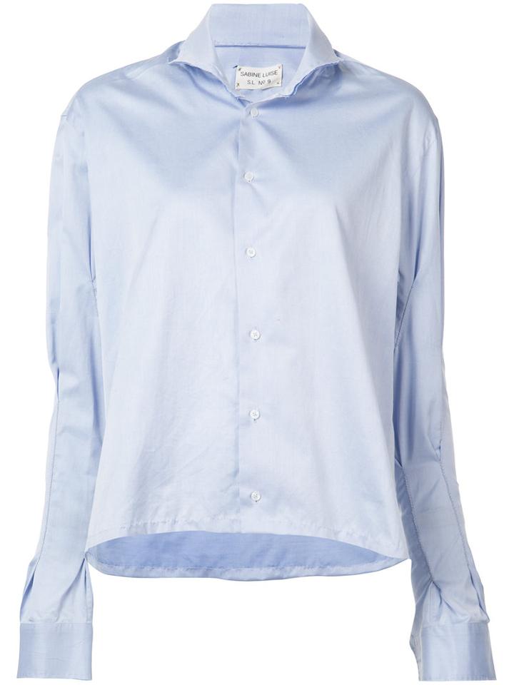 Sabine Luise Flared Sleeves Shirt, Women's, Blue, Cotton