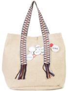Dorothee Schumacher Pin Embellished Canvas Tote Bag - Brown