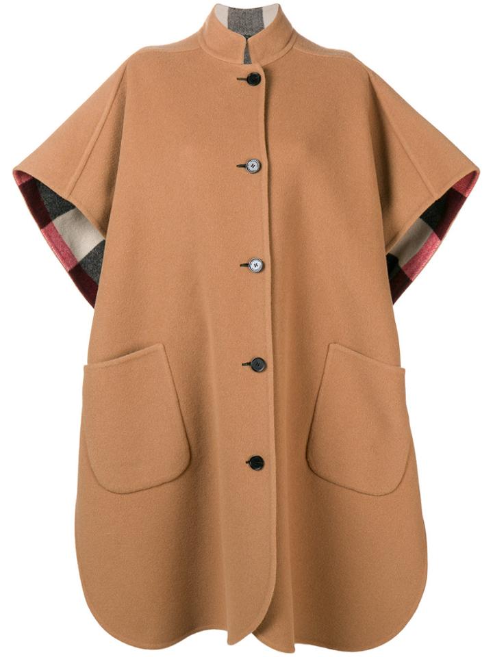 Burberry Reversible Oversized Cape - Brown