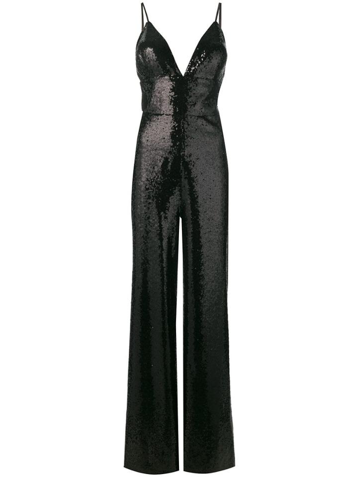In The Mood For Love Sequined Devon Jumpsuit - Black