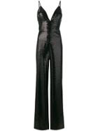 In The Mood For Love Sequined Devon Jumpsuit - Black